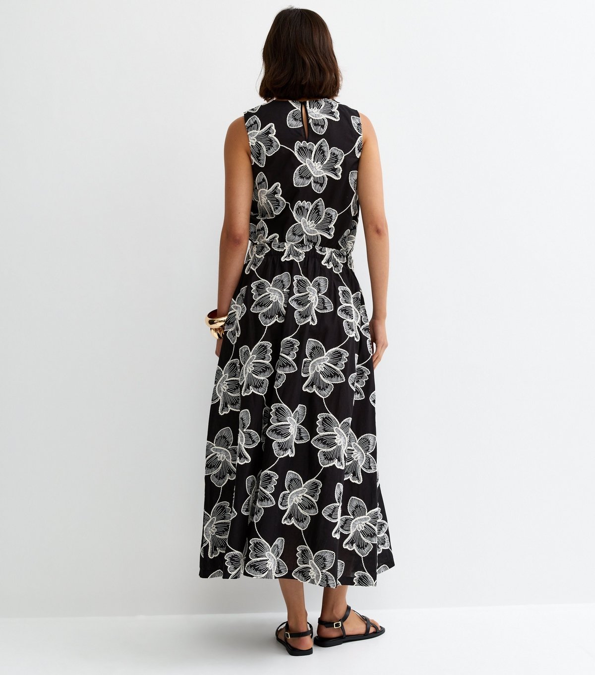 New Look Women's Black Cornelli Embroidered Midi Skirt New Look - 4