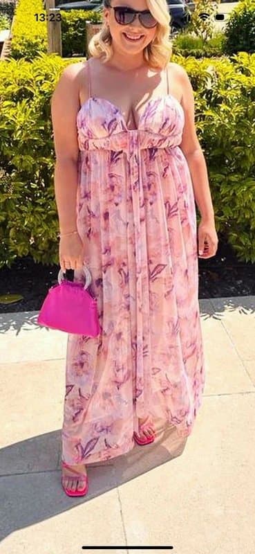 ASOS Pink & Purple chiffon dress