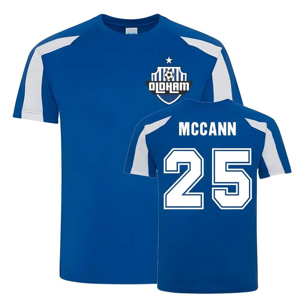 Oldham Oldham Men's Chris Mccann Sports Training Jersey in Blue