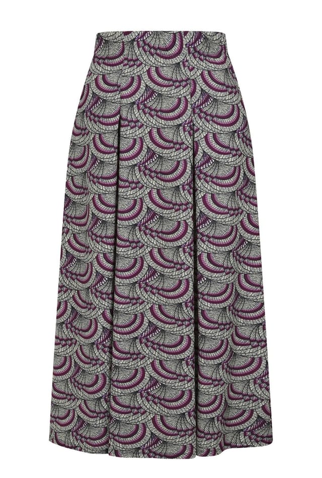 Hot Squash Hot Squash Women's Flowing Pleated Maxi Skirt in Purple - 3