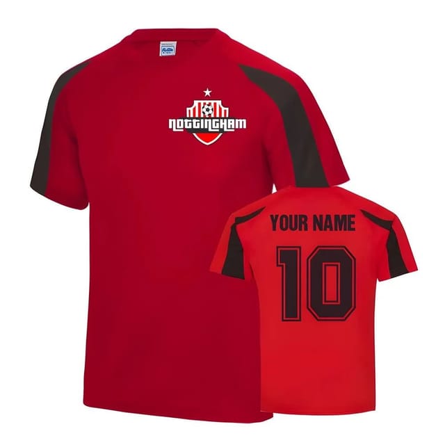 Nottingham Forest Nottingham Forest Men's Personalised Your Name Nottingham Forrest Sports Training Jersey Red - 2
