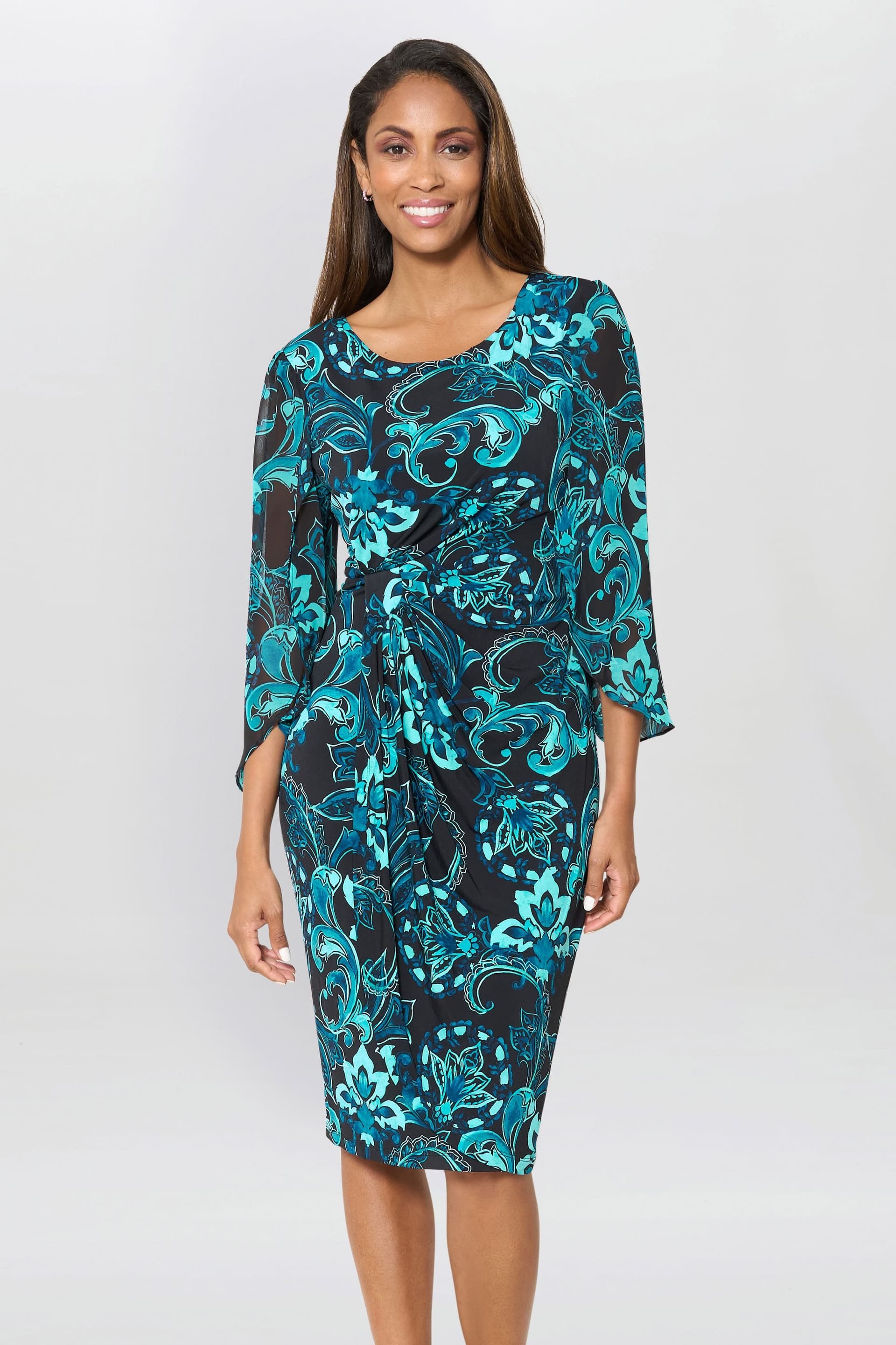 Gina Bacconi Gina Bacconi Women's Zelda Draped Jersey Dress in Black