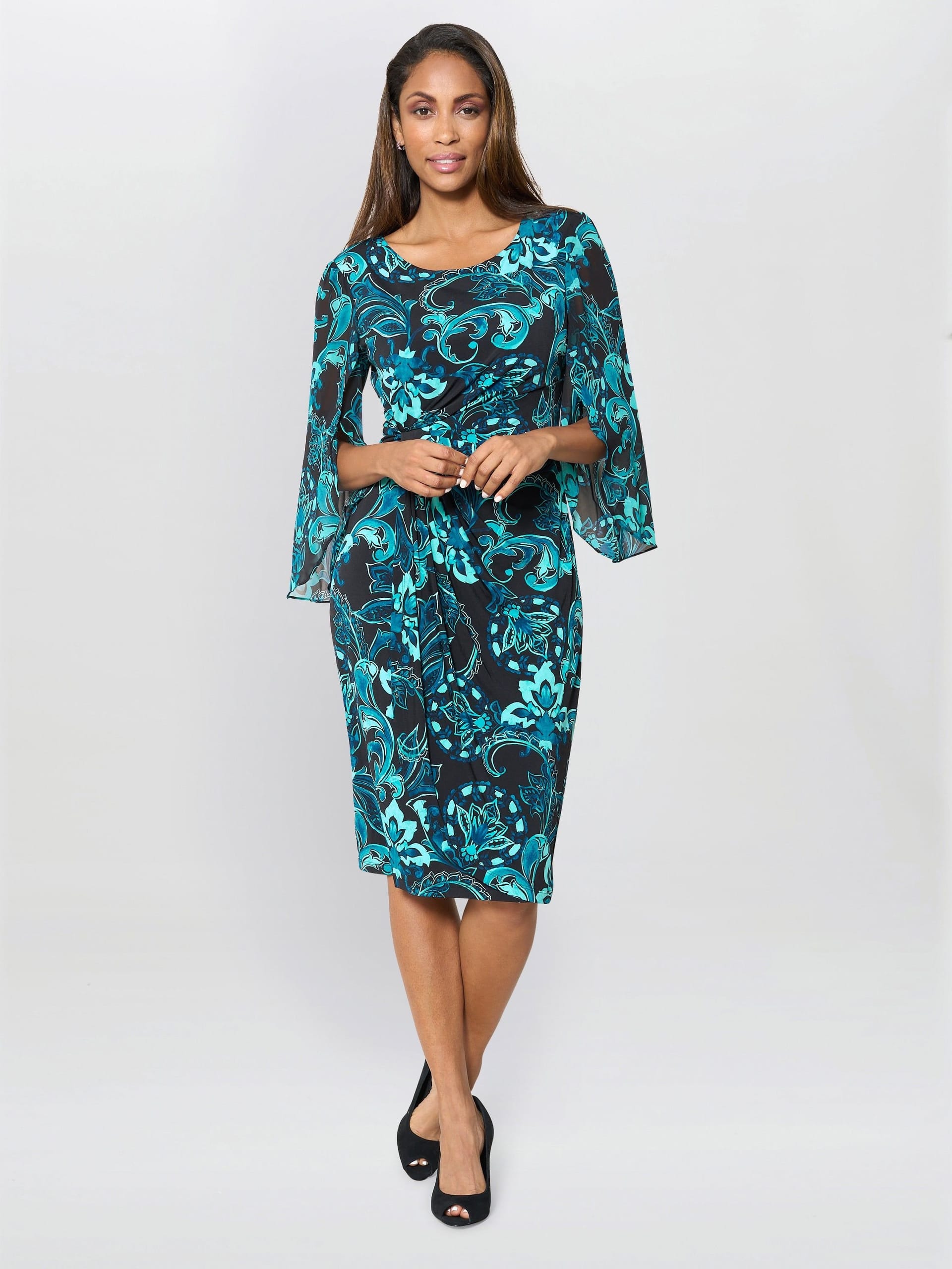 Gina Bacconi Gina Bacconi Women's Zelda Draped Jersey Dress in Black - 4