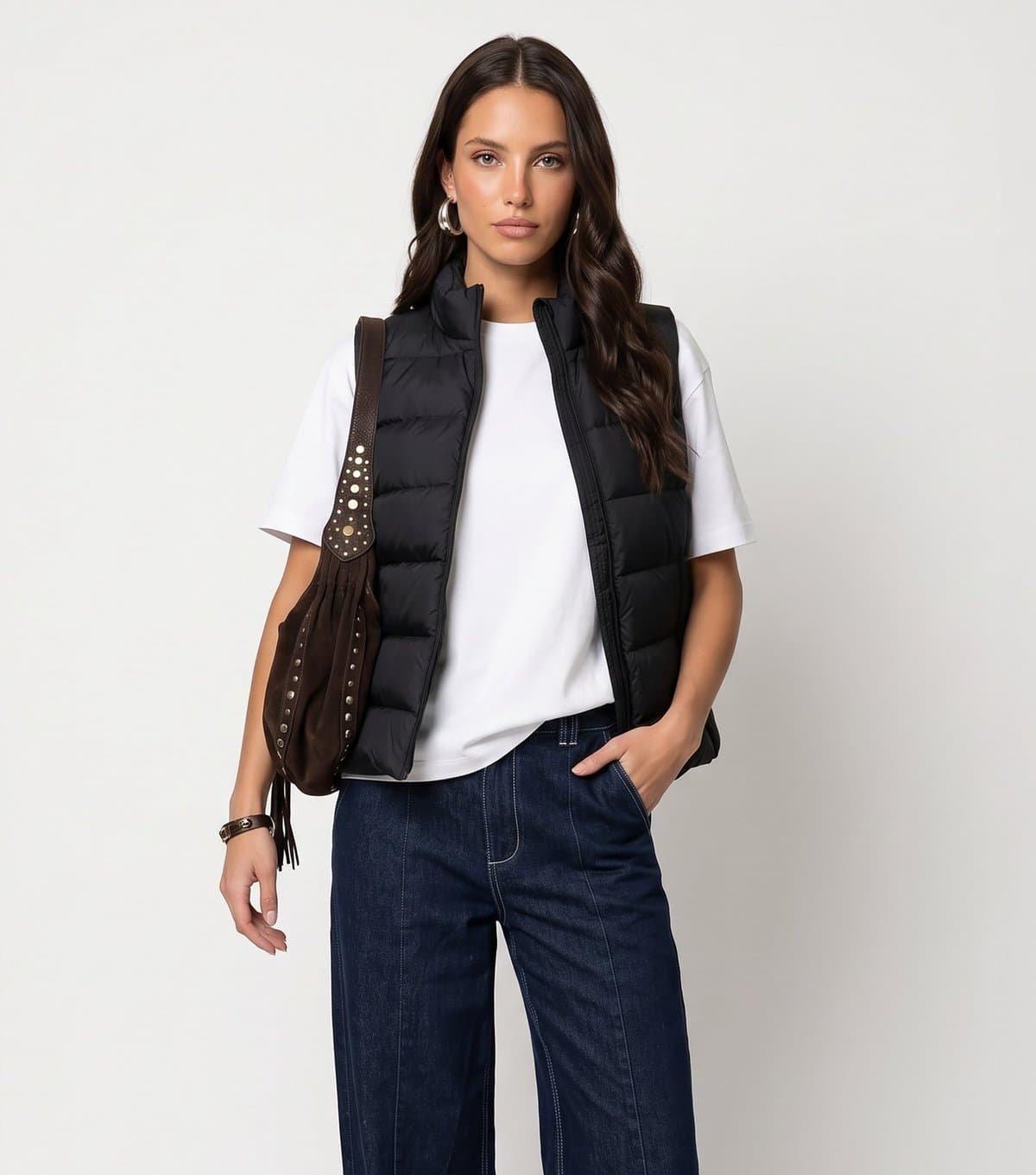 Urban Bliss Women's Black Lightweight Padded Gilet Urban Bliss New Look