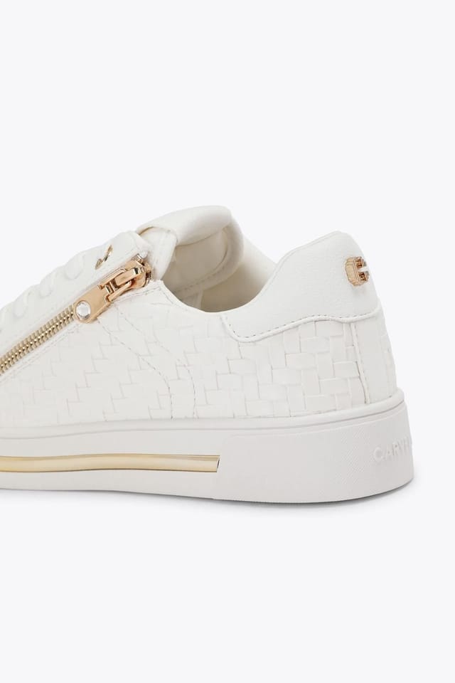 Carvela Carvela Women's 'Daniella Zip Weave' Trainers in White - 3