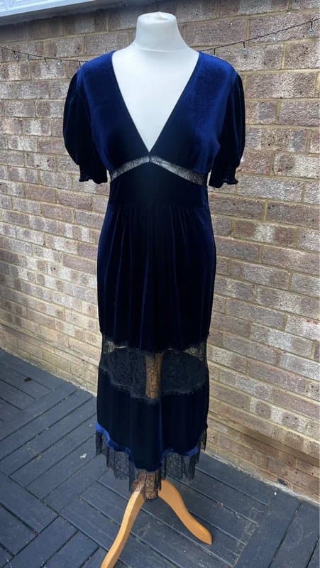 Topshop Top shop velvet lace dress