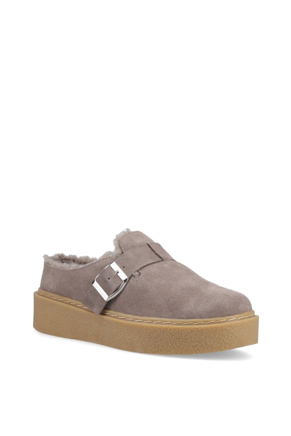 Hush Puppies Hush Puppies Women's Blanche Fur Mule in Taupe