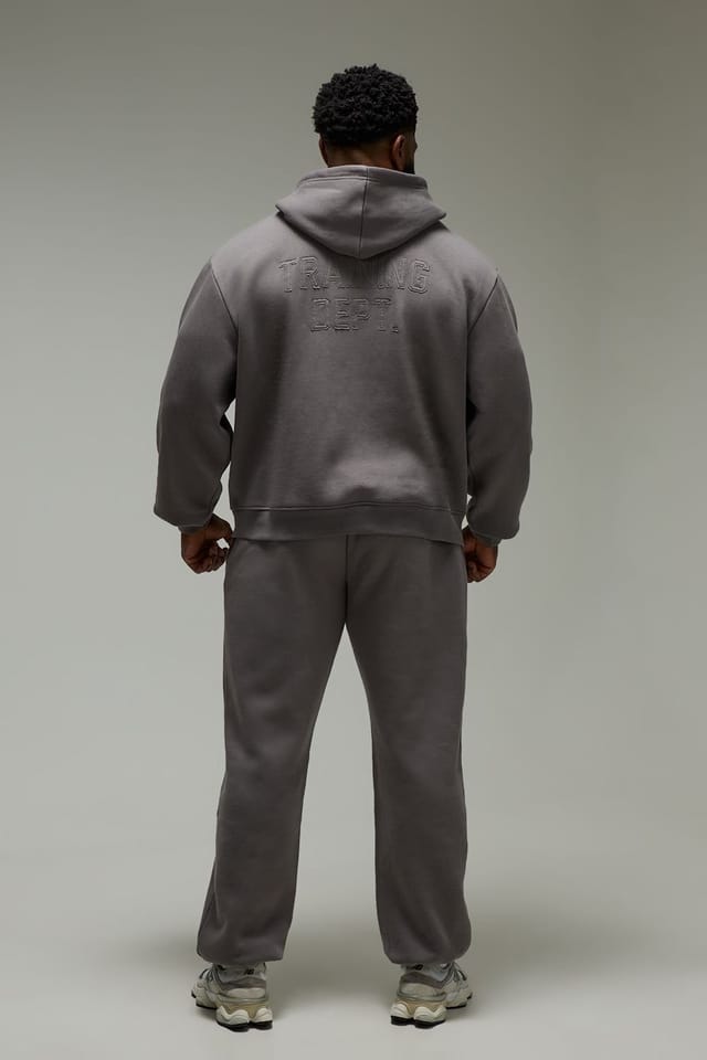 Training Dept. Training Dept. Men's Training Dept Premium Heavyweight Oversized Boxy Hoodie in Charcoal - 2