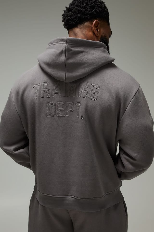 Training Dept. Training Dept. Men's Training Dept Premium Heavyweight Oversized Boxy Hoodie in Charcoal - 3