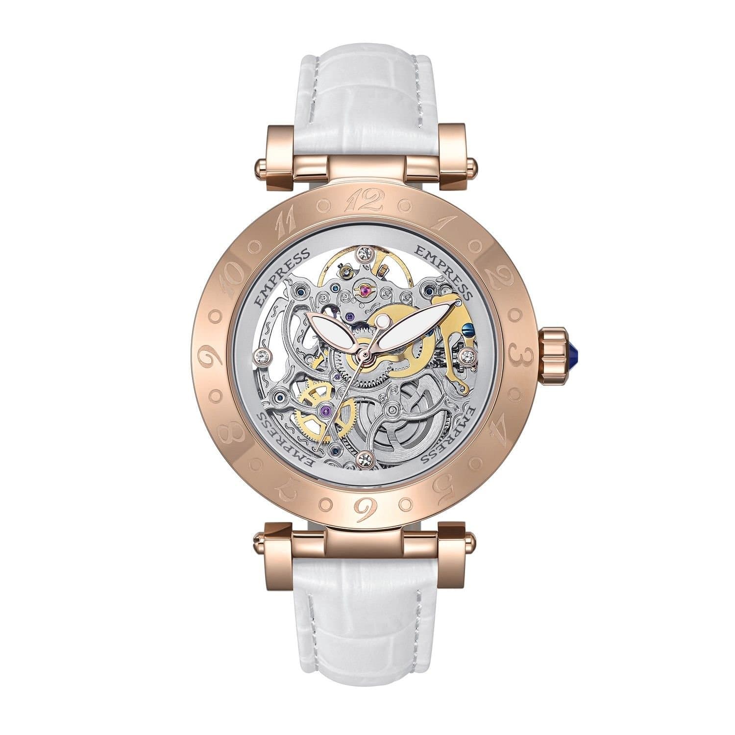 Empress Empress Women's Theodora Automatic Leather-Band Watch in White
