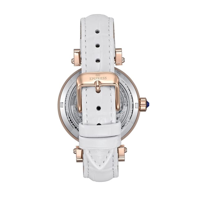 Empress Empress Women's Theodora Automatic Leather-Band Watch in White - 2