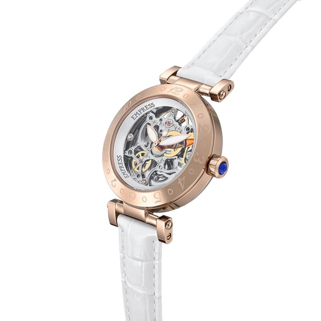 Empress Empress Women's Theodora Automatic Leather-Band Watch in White - 3