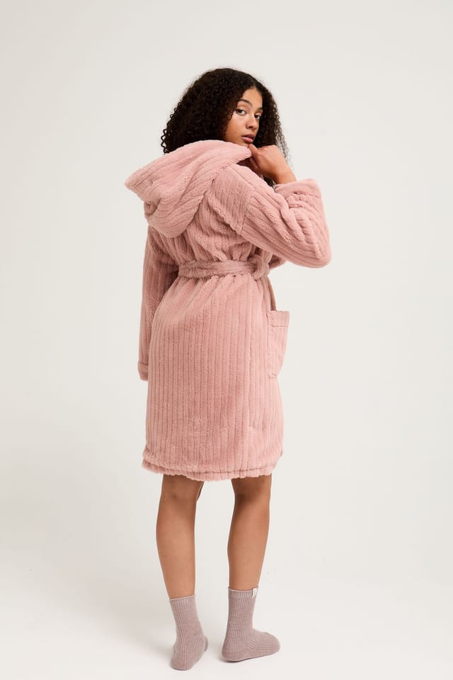 Pretty You London Pretty You London Women's Cloud Robe in Dusty Pink - 3