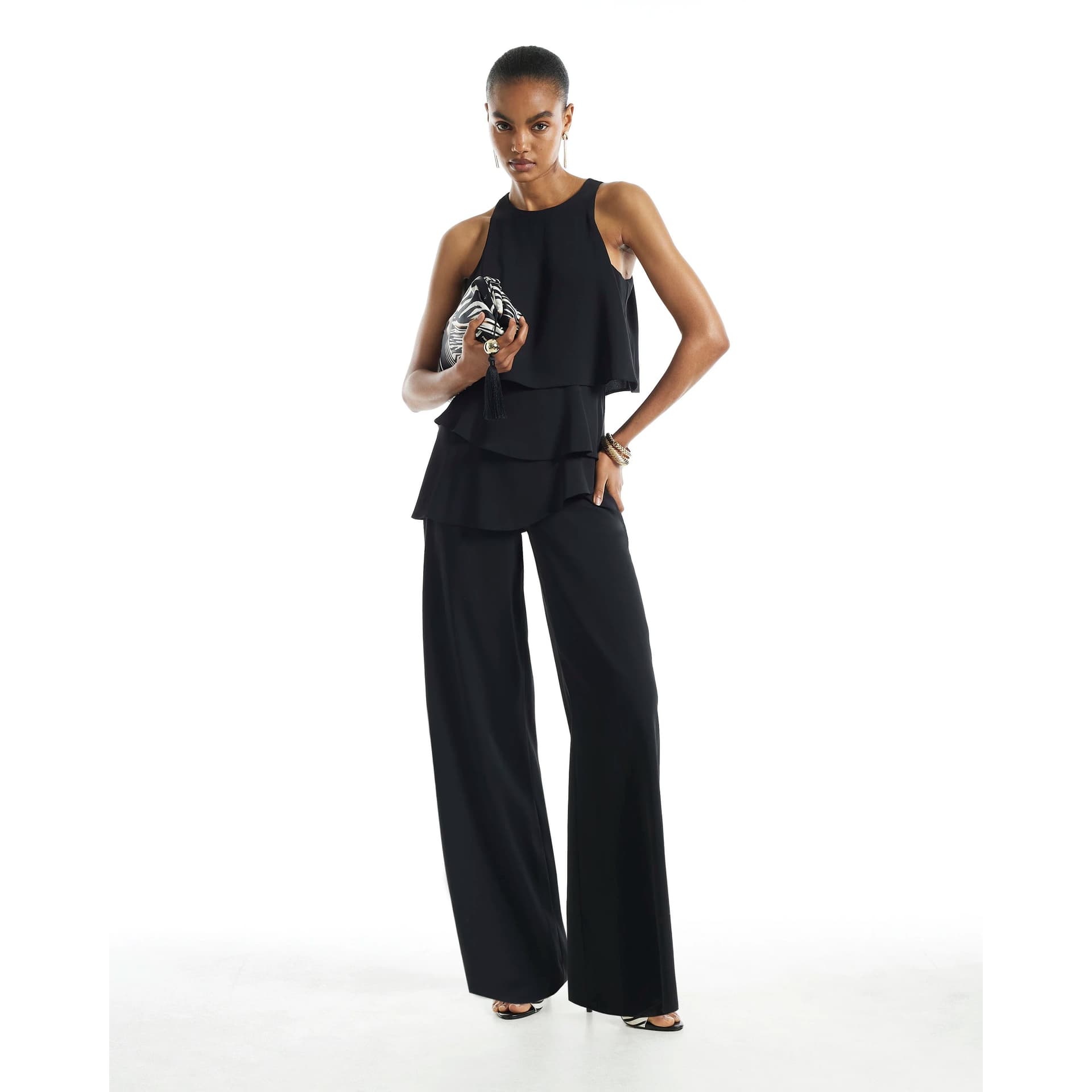 River Island River Island Womens Black Overlay Jumpsuit