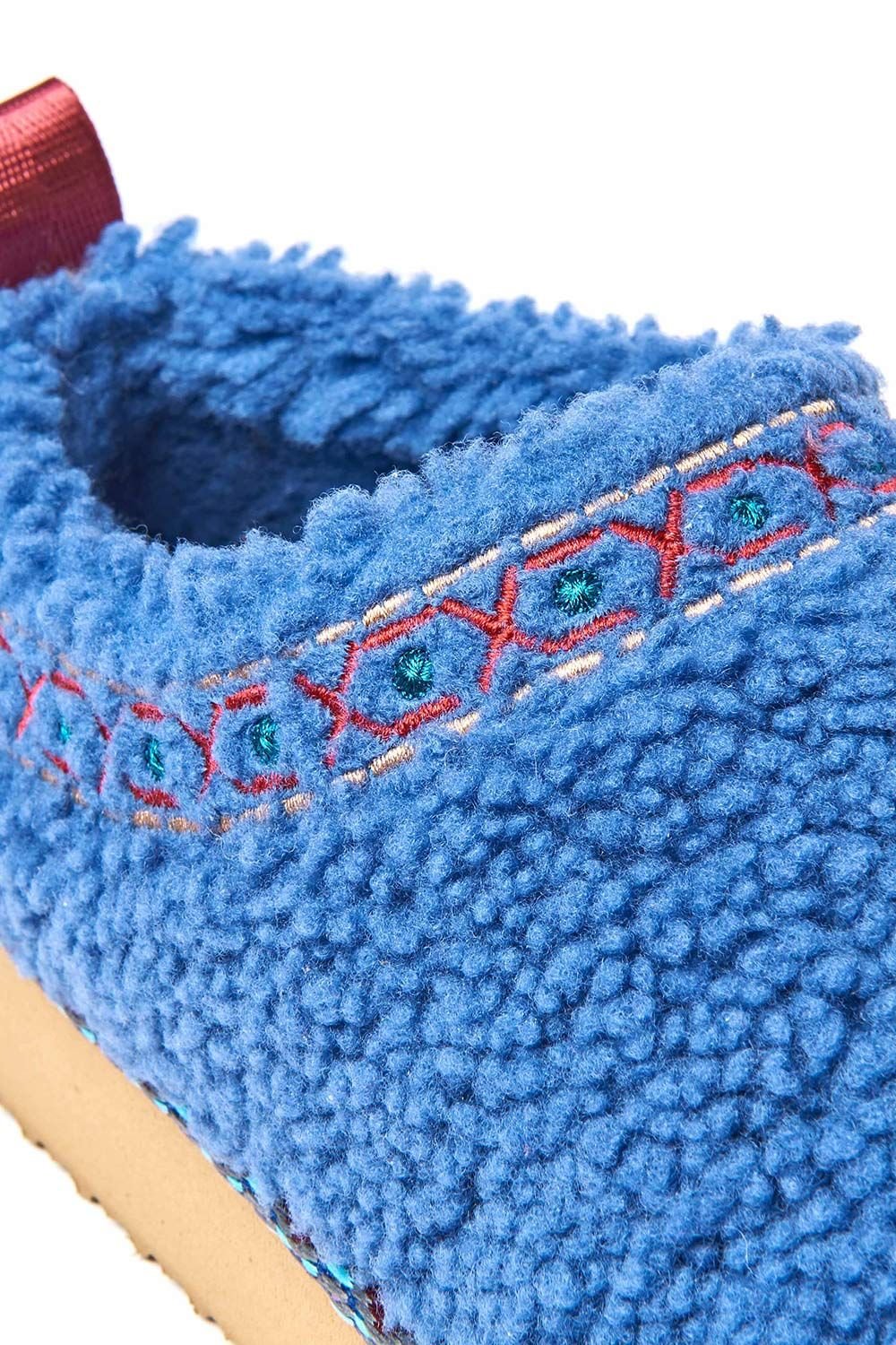 Moshulu Moshulu Women's 'Cuba' Woolly Mule Slippers in Blue - 3