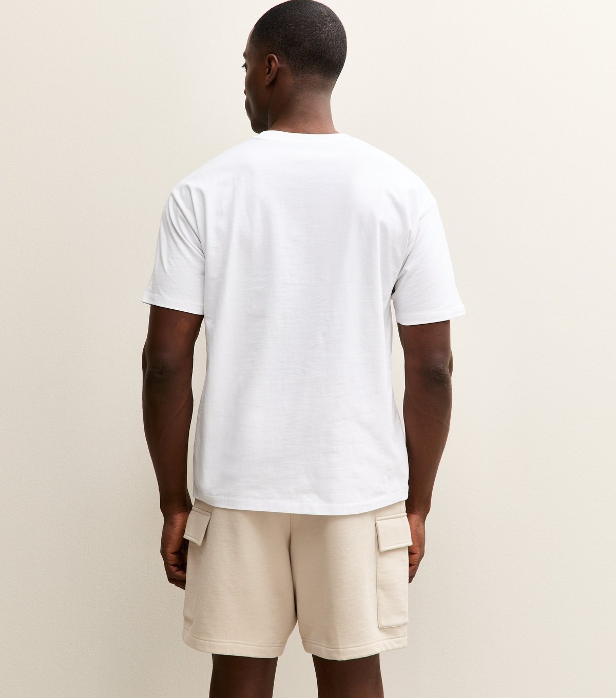 New Look Men's Stone Regular Jersey Cargo Shorts New Look - 4