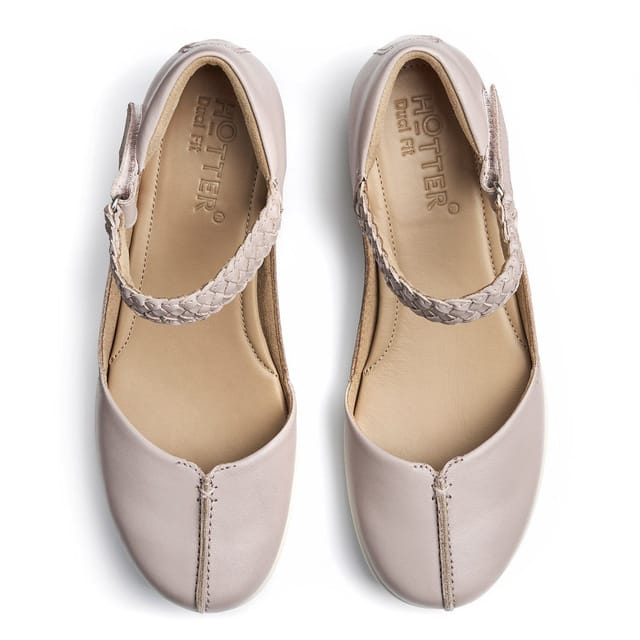 Hotter Hotter Women's 'Lake' Mary Janes in Taupe - 3