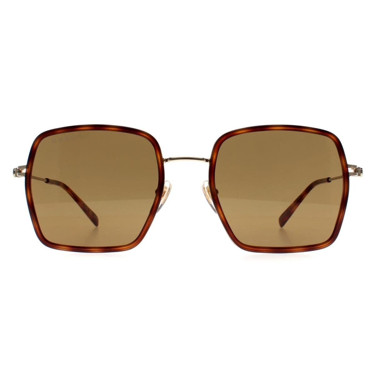 Gucci Gucci Women's Square Havana Gold Brown GG1848S - 1