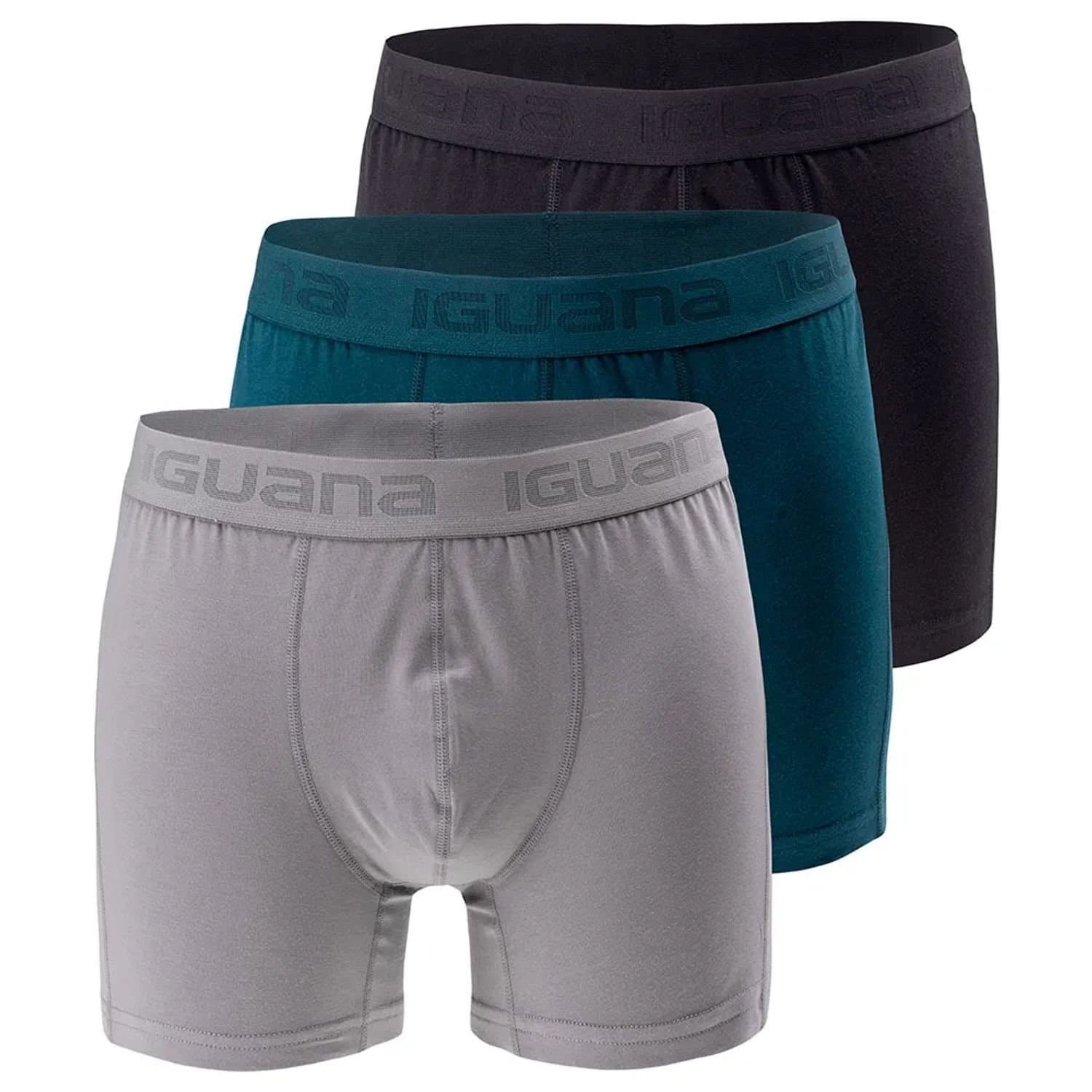 Iguana Iguana Men's Presto Boxer Shorts (Pack of 3) in Duck Egg Blue