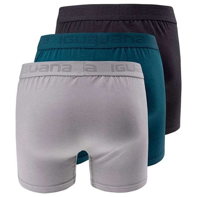 Iguana Iguana Men's Presto Boxer Shorts (Pack of 3) in Duck Egg Blue - 2