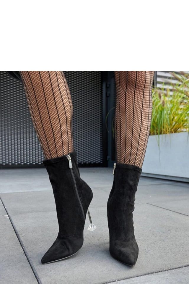 Love Lace Love Lace Women's Ferguson Drative Heel Ankle Boots with Side Zip Comfort Fit in Black - 3