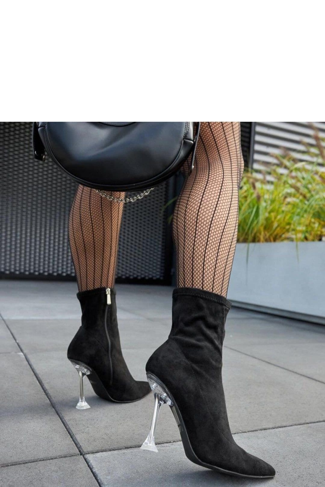 Love Lace Love Lace Women's Ferguson Drative Heel Ankle Boots with Side Zip Comfort Fit in Black - 4