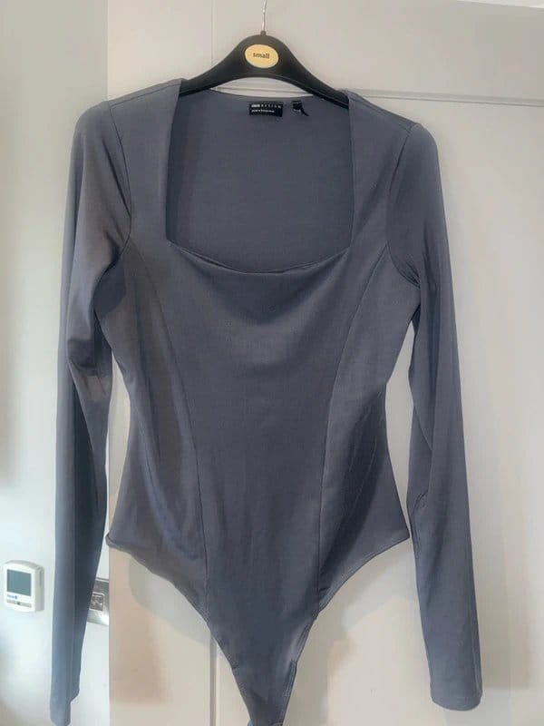ASOS Grey Bodysuit Size S