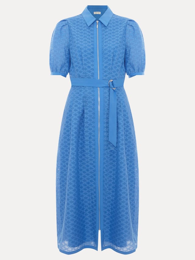 Phase Eight Phase Eight Women's Casey Belted Midi Dress in Bright Blue - 2