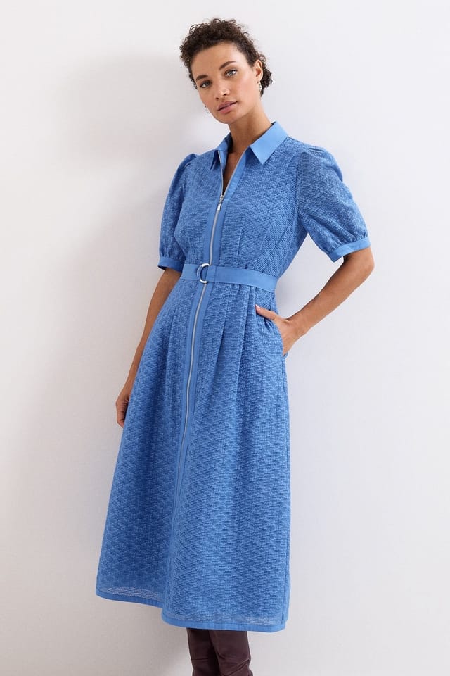Phase Eight Phase Eight Women's Casey Belted Midi Dress in Bright Blue - 3