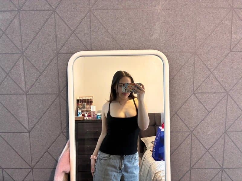 ASOS ASOS Black Corset Ribbed Top