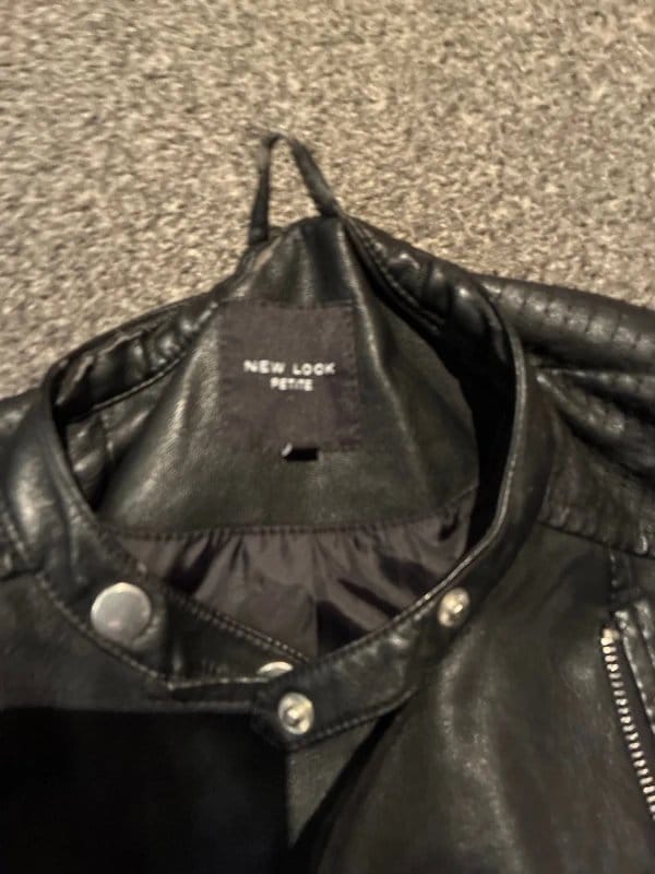 New Look Petite Black Leather Jacket