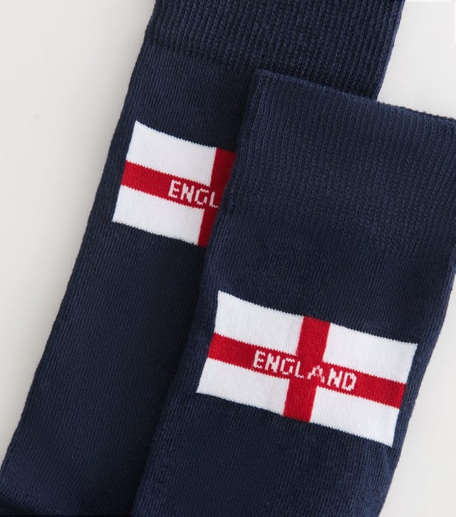 New Look Men's Navy England Flag Football Ankle Socks New Look - 2