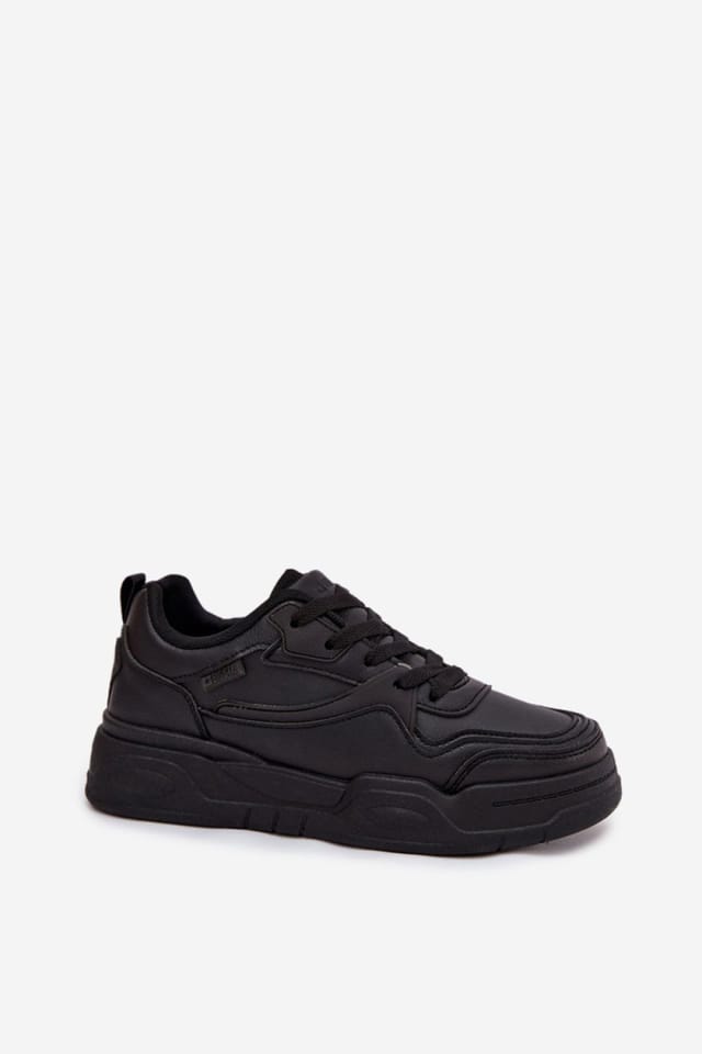 Love Lace Love Lace Women's Big Star Platform Sneakers with Hi Poly System Insole Cushion in Black - 2