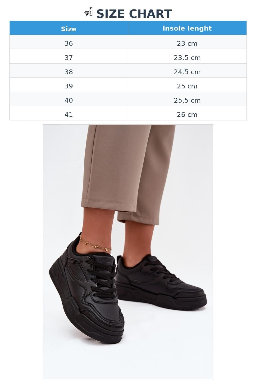 Love Lace Love Lace Women's Big Star Platform Sneakers with Hi Poly System Insole Cushion in Black - 4