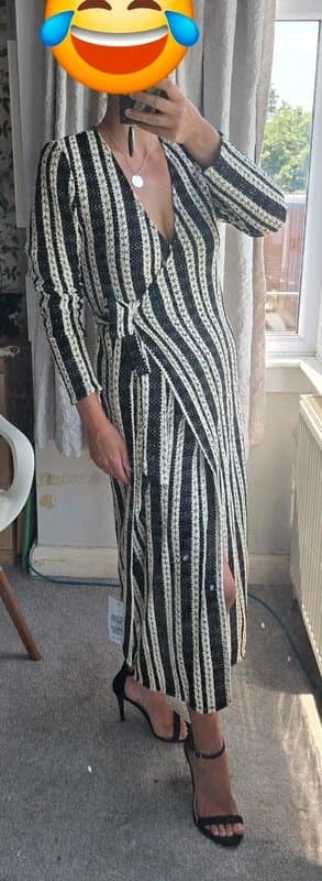 Never Fully Dressed Crochet wrap dress, size 12, BNWT