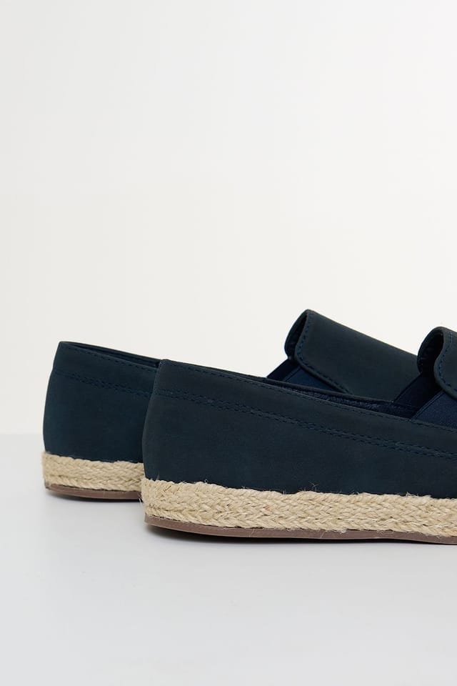 Threadbare Threadbare Men's Faux Suede Slip On Espadrilles in Navy - 2