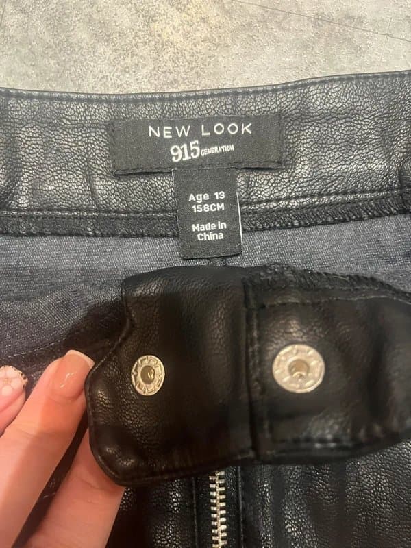 New Look leather black skirt