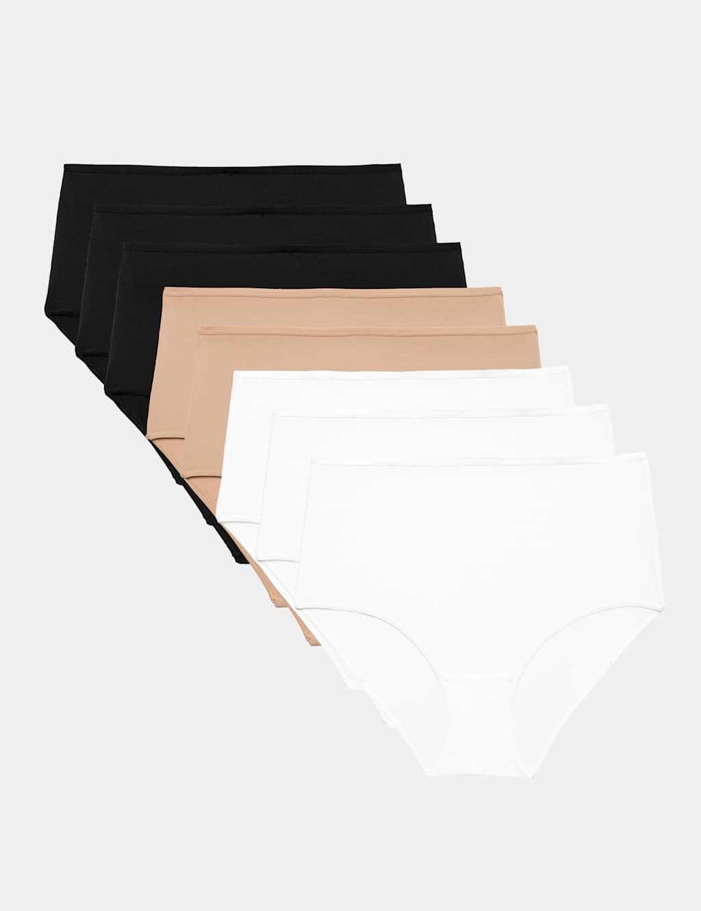 Marks & Spencer M&S 7 Pack Microfibre Full Briefs White Mix