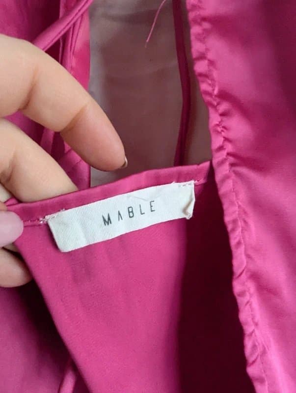 Dolls Kill Excellent condition vintage y2k 90s pink satin tie up top mabel dolls kill
