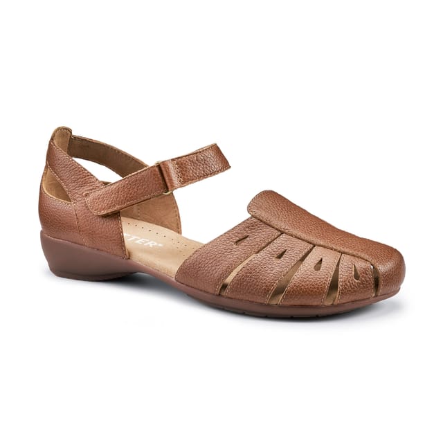 Hotter Hotter Women's Extra Wide 'May' Fisherman Sandals in Tan - 2