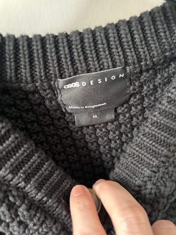 ASOS Design Black Knitted Boxy Waistcoat