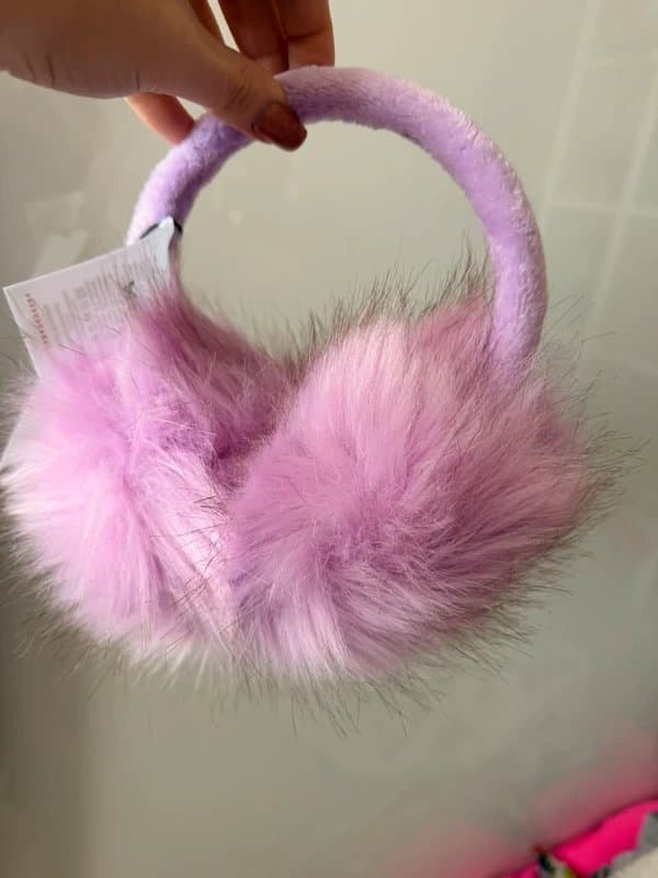 ASOS Pink lilac fluffy ear muffs daisy street asos new