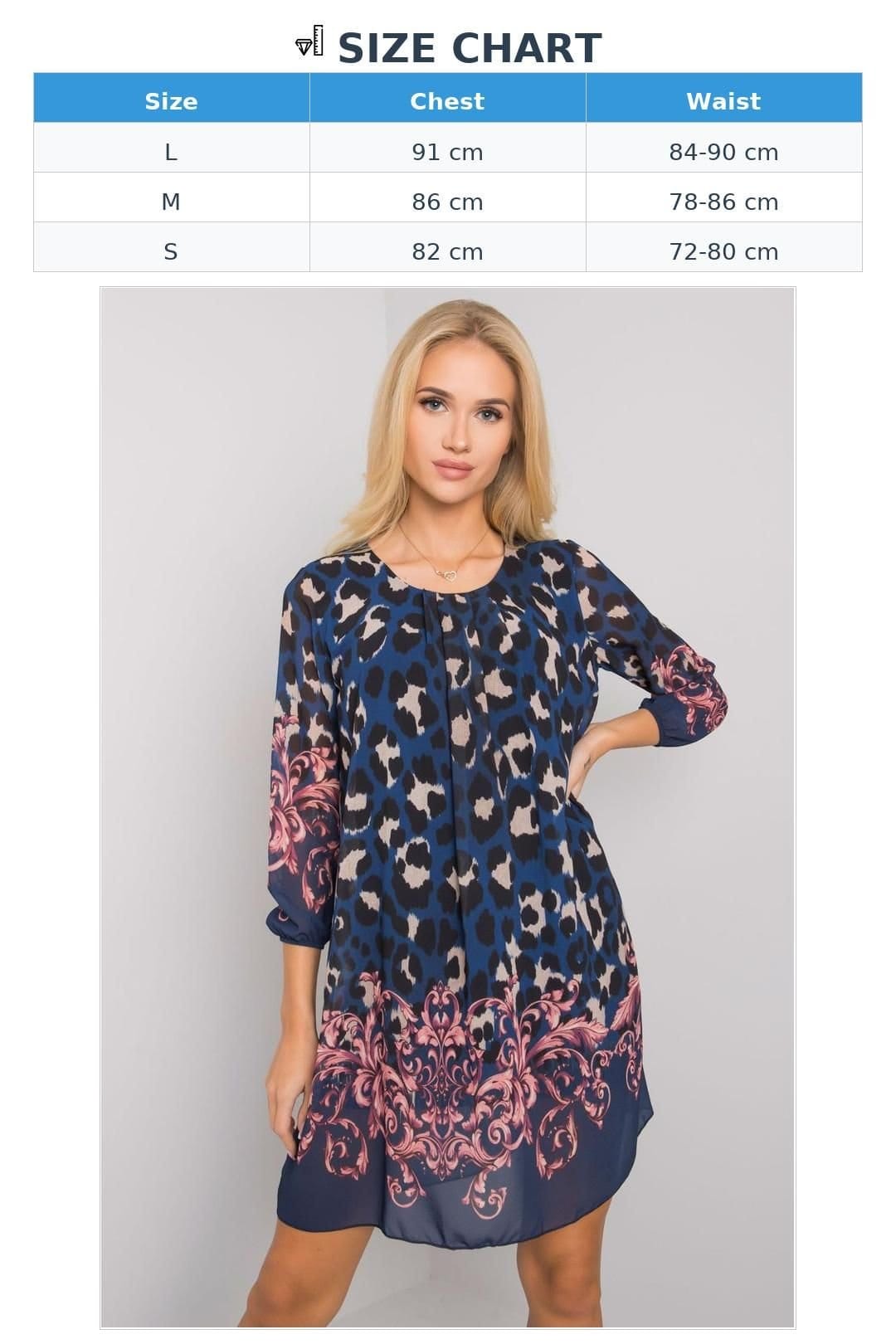 Love Lace Love Lace Women's Loose Fit Lined 3/4 Dress in Blue - 4