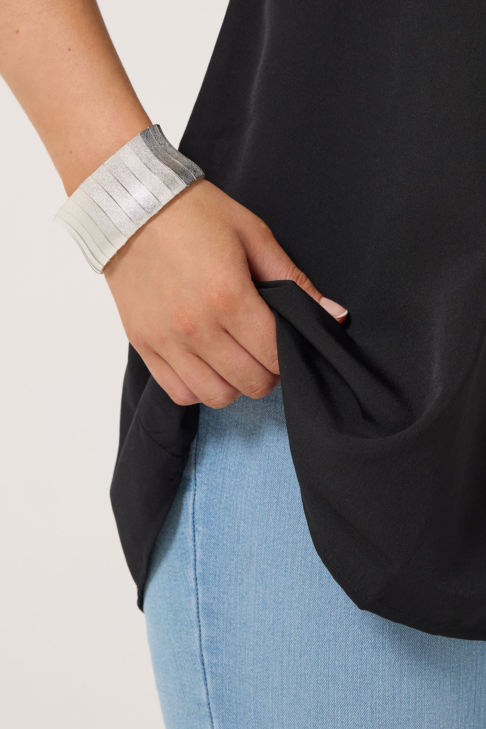 Yours Silver Tone Statement Stretch Bracelet