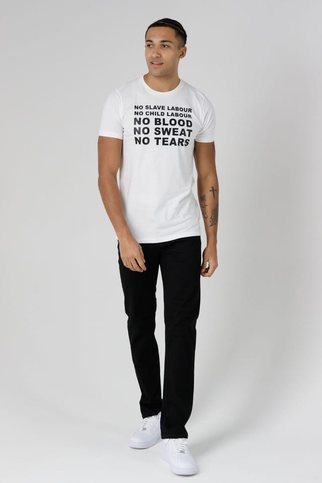 Monkee Genes Monkee Genes Men's Crew Neck Short Sleeve Graphic Print T-Shirt in White - 3
