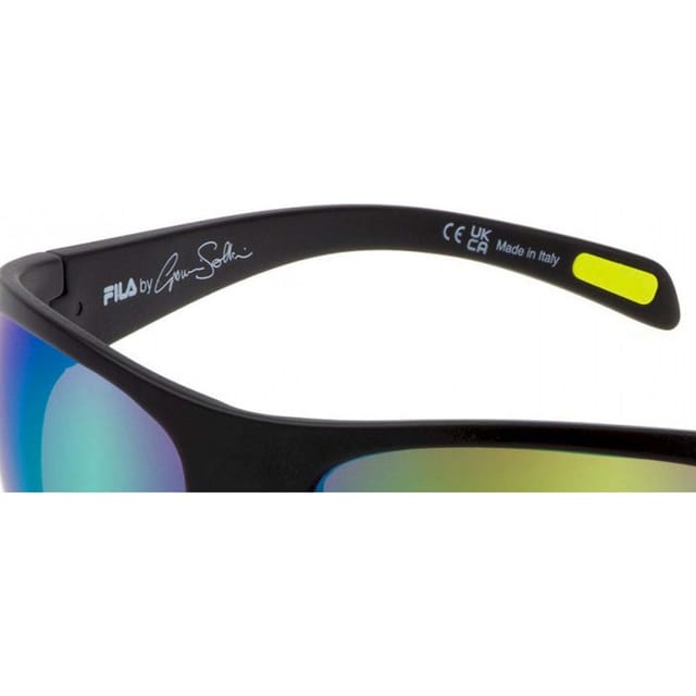 Fila FILA Men's SFI514-64U28V Square/Rectangle Sunglasses in Black - 2