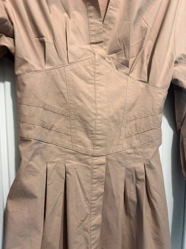 Bershka Beige Bershka corset detail shirt dress - size medium - VGC