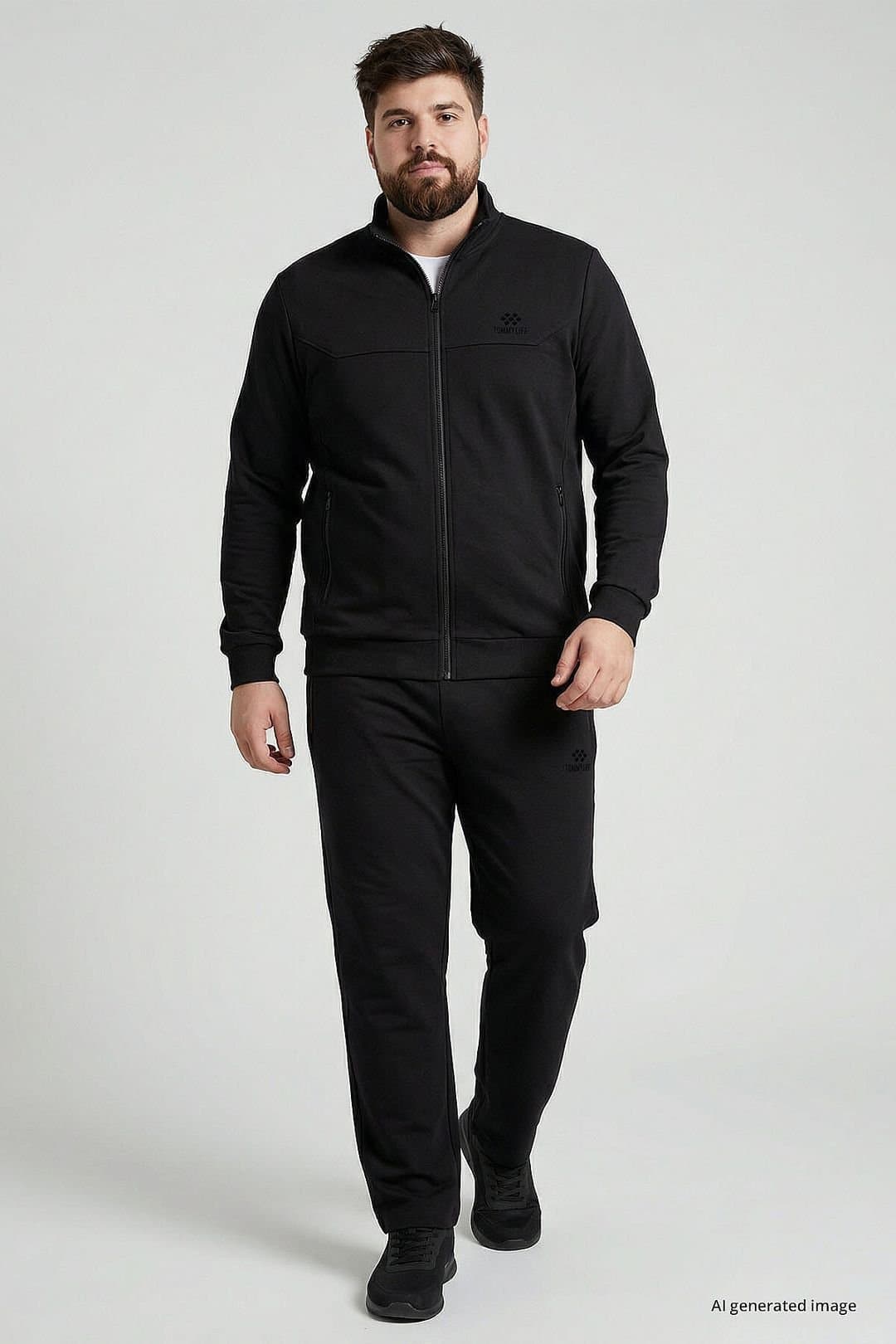 Tommy Life Tommy Life Men's Cotton-Blend Active Set in Black