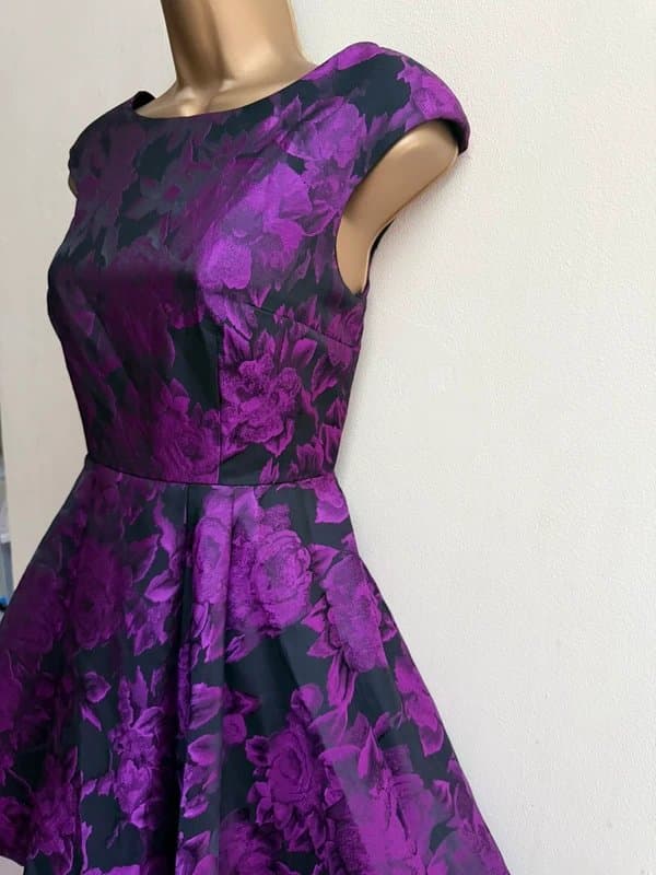 Forever Unique Forever unique purple black skater mini dress 8