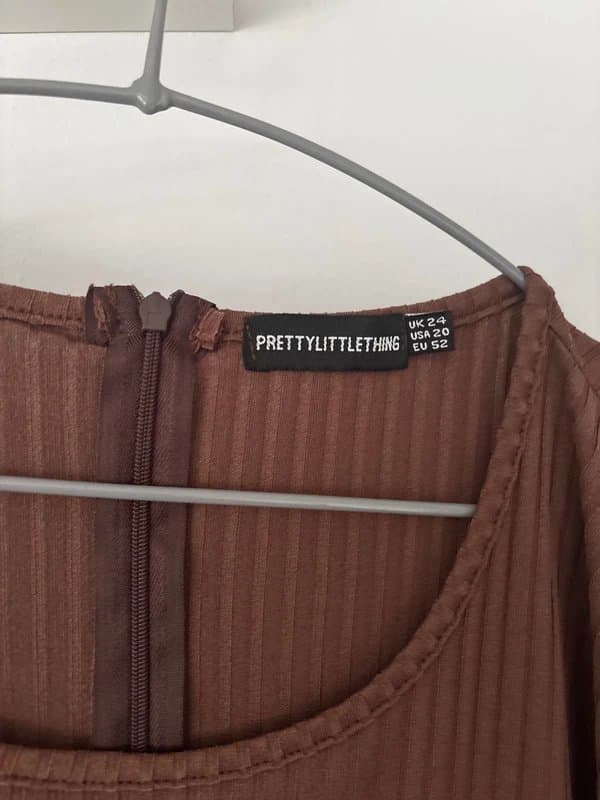 PLT Brown wide leg jumpsuit size 24 PLT